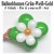 Ballonblumen-Set  Blumen aus Luftballons, Grün-Weiß-Gold, 5 Stück
