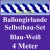 Ballongirlande Blau-Weiß, 4 Meter, Selbstbau-Set mit Dekoscheiben