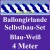 Ballongirlande Blau-Weiß, 4 Meter, Selbstbau-Set mit Dekoscheiben