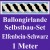 Ballongirlande Elfenbein-Schwarz, 1 Meter, Selbstbau-Set mit Dekoscheiben