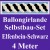 Ballongirlande Elfenbein-Schwarz, 4 Meter, Selbstbau-Set mit Dekoscheiben
