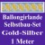 Ballongirlande Gold-Silber, 1 Meter, Selbstbau-Set mit Dekoscheiben