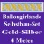 Ballongirlande Gold-Silber, 4 Meter, Selbstbau-Set mit Dekoscheiben