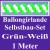 Ballongirlande Grün-Weiß, 1 Meter, Selbstbau-Set mit Dekoscheiben