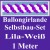 Ballongirlande Lila-Weiß, 1 Meter, Selbstbau-Set mit Dekoscheiben