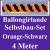 Ballongirlande Orange-Schwarz, 4 Meter, Selbstbau-Set mit Dekoscheiben