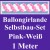 Ballongirlande Pink-Weiß, 1 Meter, Selbstbau-Set mit Dekoscheiben
