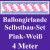 Ballongirlande Pink-Weiß, 4 Meter, Selbstbau-Set mit Dekoscheiben