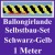 Ballongirlande Schwarz-Gelb, 1 Meter, Selbstbau-Set mit Dekoscheiben