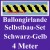Ballongirlande Schwarz-Gelb, 4 Meter, Selbstbau-Set mit Dekoscheiben