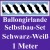 Ballongirlande Schwarz-Weiß, 1 Meter, Selbstbau-Set mit Dekoscheiben