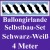 Ballongirlande Schwarz-Weiß, 4 Meter, Selbstbau-Set mit Dekoscheiben