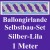 Ballongirlande Silber-Lila, 1 Meter, Selbstbau-Set mit Dekoscheiben