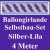 Ballongirlande Silber-Lila, 4 Meter, Selbstbau-Set mit Dekoscheiben