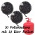 Silvester Dekoration, 20 Luftballons, "Happy New Year" schwarz, mit 2,2 L Helium-Einweg