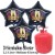 Silvester Dekoration, 20 Luftballons, schwarze Sterne, 2027, Frohes Neues Jahr, mit 2,2 L Helium-Einweg