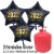 Silvester Dekoration, 20 Luftballons, schwarze Sterne, goldene 2022, mit 2,2 L Helium-Einweg