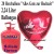 Helium- Einwegbehälter mit 20 Herzballons Alles Gute zur Hochzeit