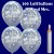 Maxi Ballons Helium Set, 100 transparente Luftballons Mr. and Mrs. zur Hochzeit