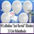 Midi-Set, Luftballons zur Hochzeit steigen lassen, 50 Hochzeitsluftballons in Perlmutt-Elfenbein, Just Married, mit Helium