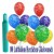 Maxi-Set 6, 100 bunte Luftballons Geburtstag, Herzlichen Glückwunsch, mit Helium