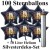 Maxi-Set Silvester, 2022 - Champagner und Feuerwerk, 100 Sternballons aus Folie (Schwarz) mit Helium