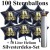 Maxi-Set Silvester, 2023 - Champagner und Feuerwerk, 100 Sternballons aus Folie (Schwarz) mit Helium