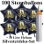Maxi-Set Silvester, 2024 - Champagner und Feuerwerk, 100 Sternballons aus Folie (Schwarz) mit Helium