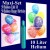 Maxi-Set 5A, 50 Luftballons Happy Birthday, Geburtstag, 50 Luftballons Zahl 18, mit Helium