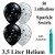 Midi-Set Silvester, Sparkle Swirls, 50 Luftballons (Silber-Schwarz) mit Helium