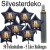 Midi-Set Silvester, 2022 - Champagner und Feuerwerk, 50 Sternballons aus Folie (Schwarz) mit Helium