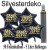 Midi-Set Silvester, 2026 - Happy New Year, 50 Sternballons aus Folie (Schwarz) mit Helium