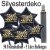 Midi-Set Silvester, 2027 - Happy New Year, 50 Sternballons aus Folie (Schwarz) mit Helium