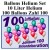100 bunte Luftballons mit Helium, Zahl 100 zum 100. Jubiläum und Geburtstag