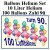 100 bunte Luftballons mit Helium, Zahl 90 zum 90. Jubiläum und Geburtstag