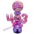 Partydeko mit LED-Beleuchtung zum 43. Geburtstag in Pink und Lila, Happy Birthday