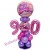 Partydeko mit LED-Beleuchtung zum 90. Geburtstag in Pink und Lila, Happy Birthday