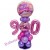 Partydeko mit LED-Beleuchtung zum 90. Geburtstag in Pink und Lila, Happy Birthday