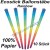 10 Stück Ecostick Ballonstäbe aus umweltfreundlichen Papier, Regenbogenfarben