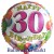 Happy Birthday 30 Balloons Luftballon mit Helium zum 30. Geburtstag