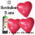 Herzluftballons Super-Mini-Set, 12 rote Herzballons Ti Amo, mit Helium-Einweg