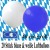 Luftballons Blau/Weiß 40 cm Ø 20 Stück, inklusive Patentverschlüsse, Bayrische Wochen Dekoration
