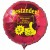 Bestanden! Wir sind stolz auf Dich! Bravo! Roter Luftballon mit Helium-Ballongas, Ballongrüße