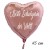 Beste Schwägerin der Welt! Roségoldener Herzluftballon aus Folie ohne Helium