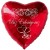 Roter Herzluftballon zur Hochzeit, 45 cm, Biz Evleniyoruz, ohne Helium