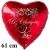 Roter Herzluftballon zur Hochzeit, 61 cm, Biz Evleniyoruz