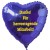 Danke! Für hervorragende Mitarbeit! Blauer Herzluftballon aus Folie mit Ballongas-Helium
