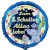 Zum 1. Schultag Alles Liebe! Runder, blauer Luftballon inklusive Helium-Ballongas