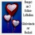 Bouquet aus 3 Helium-Herz-Luftballons, GLÜCKWÜNSCHE ZUR HOCHZEIT, inklusive Helium
