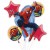 Ballon-Bouquet aus 5 Spider-Man Luftballons, Happy Birthday, inklusive Helium zum Kindergeburtstag